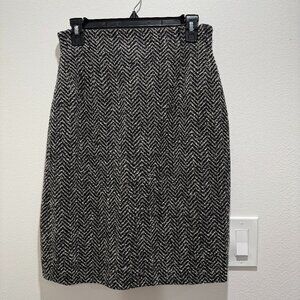 Vintage Celine Chevron Pencil Skirt (Size 44)